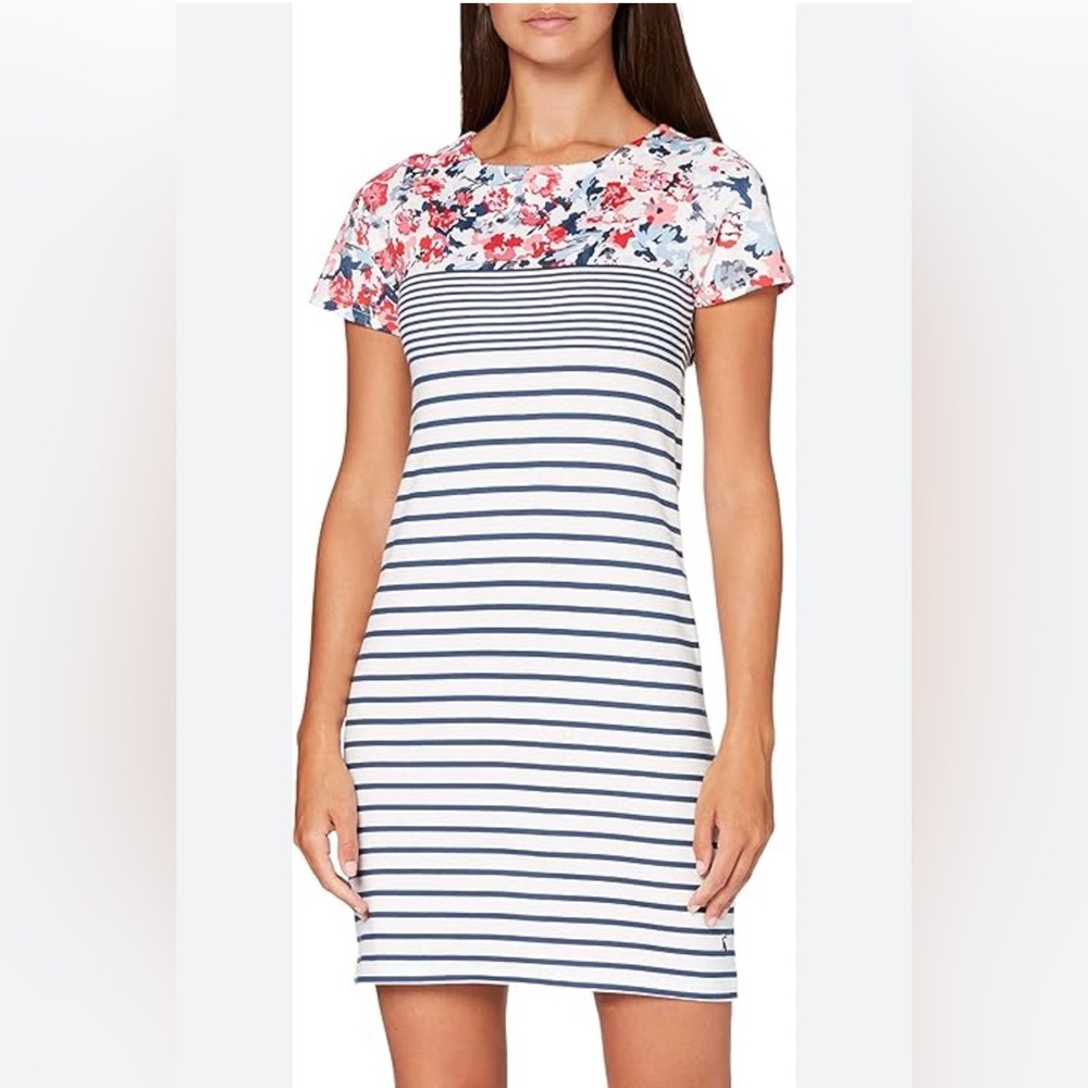 Joules Riviera Print Jersey Dress Size 8
